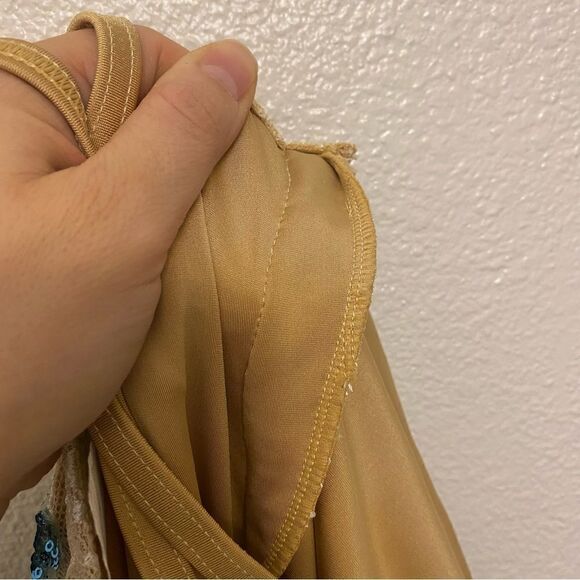 A Wish come true Dance costume aqua blue pleated sequin V1854Y Fidelity Adult MA - Picture 13 of 15